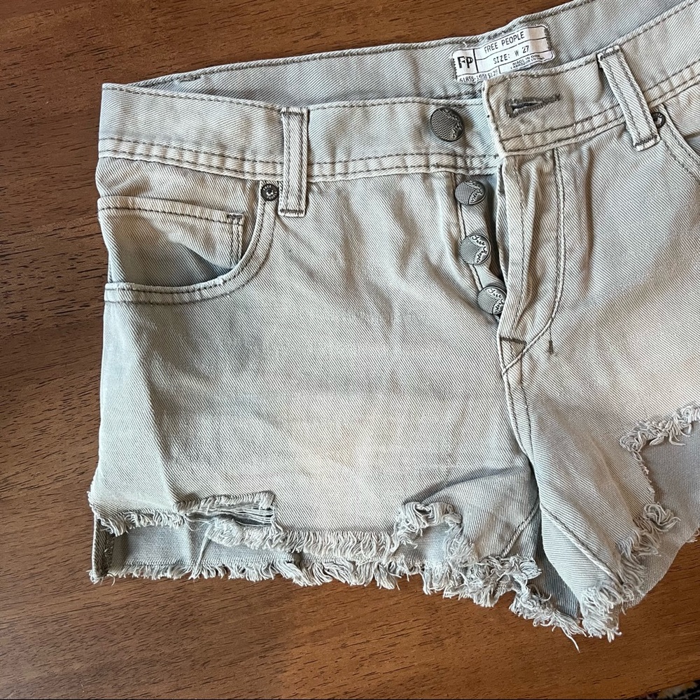 Free People Grey / Washed Shorts